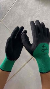 Bịch 12 Đôi Găng Tay Bảo Hộ Lao Động Cao Cấp phủ cao su Latex hàng dày 60g/ đôi Găng tay làm vườn chống trượt Bao tay bảo hộ cơ khí