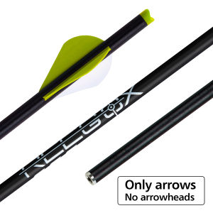 MYRRTE 20 inch 12Pcs ID7.65mm Pure Carbon Fiber Arrows (Without Arrowhead) For Competition Training