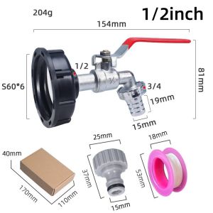 1/2 3/4 1 IBC Tank Adaper Ton IBC Tank Connector S60*6 Ibc Water Tank Adapter