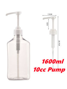 1600ML Plastic Syrup Pump Milk Tea Shop Fructose Squeeze Bottle Juice Dispenser Pressure Bottle