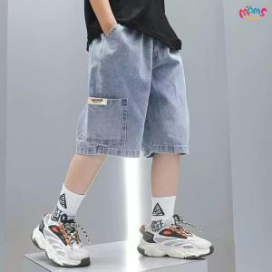 Korean Style Jorts for Kids Boys Trendy Party Outift Denim Maong Middle Pants Short for Boys 5-14 Years Old