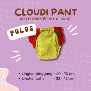 Clodi Celana Jumbo Popok Clody Bayi Cuci Ulang Cloudi Pants Polos