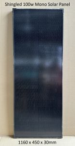 Full Black Mono Shingled Solar Panel 100w 18V (1160 x 450 x 30mm) With MC4 Connector