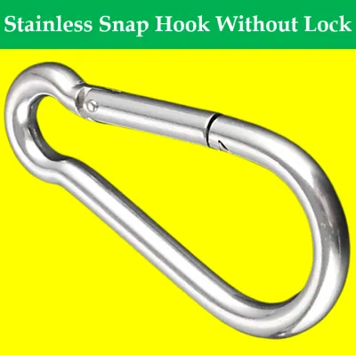 Maco Snap Hook Without Lock 6-8-10-12mm Stainless/Galvanized Steel Carabiners (Safe Work Load: 80% Of The Capacity)