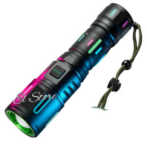 Senter LED Laser Zoom In Out 5 Mode Pencahayaan Waterproof Tahan Air Ak155-1 Cahaya Super Terang Bisa Power Bank