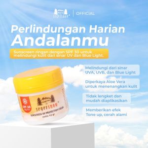 Seger Snow Sunscreen UV Protection Cream 42gr SPF 30 PA+++ Aloe Vera Extract Melembabkan Kulit