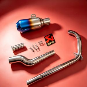 Yamaha Sniper 150 Stainless Elbow on Akrapovic Round with DB Reducer