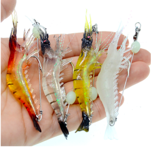 COD UMPAN UDANG BERCAHAYA BAHAN KARET SOFT LURE UDANG 95CM 64GRAM LENGKAP DENGAN KAIL DAN KILI TINGGAL PASANG