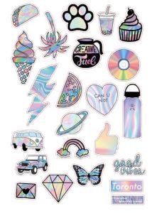 Stiker GRAFIITI holohram isi 23 pcs