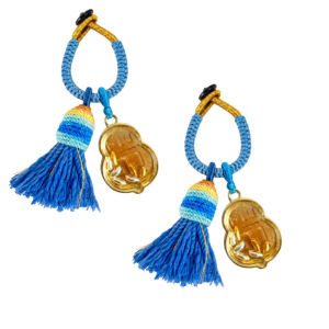 Lucky Seven Grains Feng Shui Hulu Keychain Rice Gourd Pendant Lucky Charm Tassel Key Ring Prosperity Symbol Bag Decor Car Hanging Traditional Style Gift Accessory