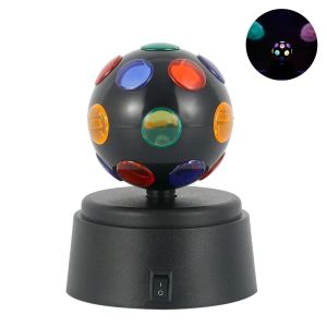 CEMOMEF Crystal Flash Disco Ball Lamp Rotating LED Colorful Colour Night Light Bar Pub Decor Plastic Mini DJ Ball Lamp Home