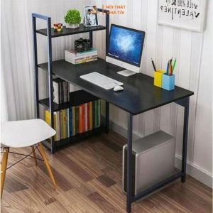 VNH-536 Bàn làm việc bàn văn phòng liền kề giá sách còn dùng học tập để máy tính... đa công năng và tiện lợi