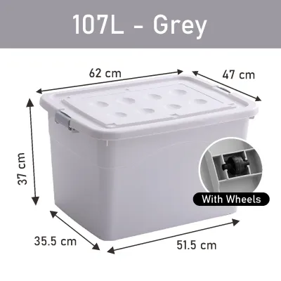 🇸🇬 🔥Koala Home Storage Box Container Stackable Large capacity/with wheels Plastc Cloth Toy Container(8L - 107L)