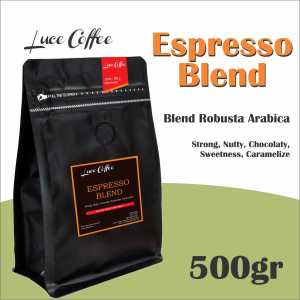 Luce Coffee Kopi Espresso Blend Robusta Arabica 500gr - Biji sangrai atau bubuk