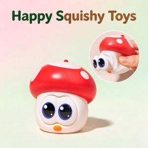 Squishy Toys Vegetable Squeeze Toy Pop‑Eye Mushroom Plastic Fidget Stress Relief Gifts for Girls