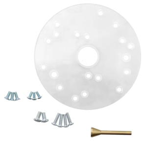 Transparent Milling Machine Router Base Featuring Centering Pin Standardized Mounting Hole For Woodworking Tool