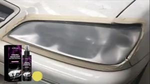 Car Headlight Restorer Kit Anti Yellowing UV Protection Cleaner with Sponge for Clear Visibility