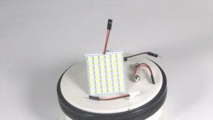 48-SMD LED Panel Light 2-Pack +T10 BA9S Festoon Adapters Dome Interior 12V