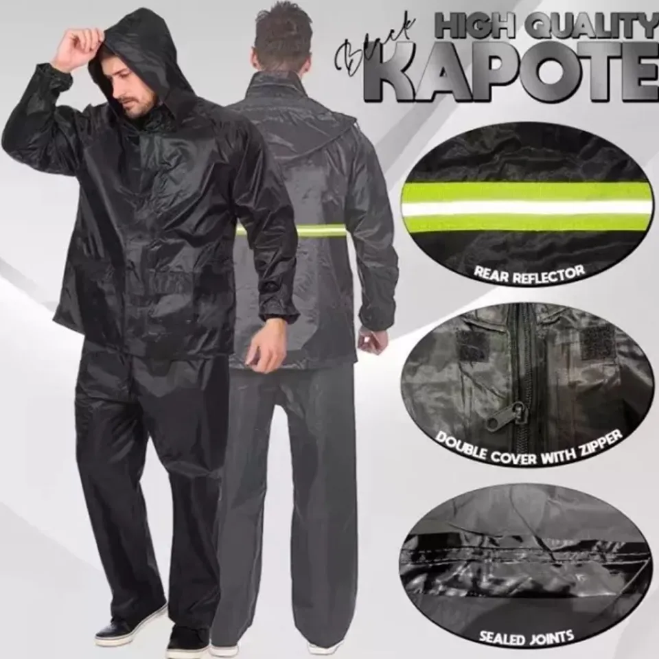 MOTORCYCLE RIDER KAPOTE RAINCOAT WITH BAG (PVC MADE) 100% WATER