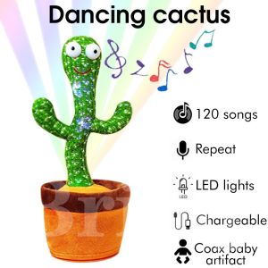 Mainan Kaktus Bergoyang Dancing Cactus Boneka Kaktus Goyang Dan Bicara Kaktus Joget Ngomong Mainan Kado Kaktus Pintar Untuk Anak