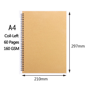 Professional sketchbook Thick paper 160 GSM Spiral notebook Art school supplies Pencil drawing notepad