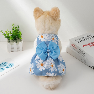 HATELI Dog Dress Cute Chihuahua Princess Skirts Pet Puppy Cat Dress For Small Medium Dogs Clothes Bowtie Pet Wedding Dresses York Shih Tzu Teddy Clothes Spring Summer Costume