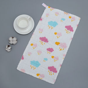 EZYLITTLES Baby Handkerchief Sapu Tangan Cotton Newborn Soft Organic Cotton Muslin Swaddle Wrap Feeding Burp Face Towel Scarf baby napkin