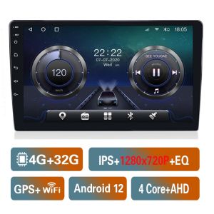 9/10 Android 12.0 Quad Core 2 DIN Car Radio Stereo Bluetooth Multimedia Video Player Wifi GPS [4GB+32GB IPS 1280x720]