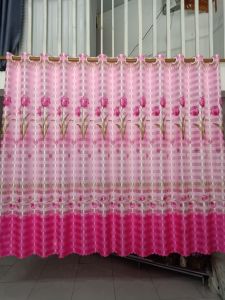 Rèm gấm hồng phi bóng hoa tuy lip thích hợp rèm cửa chínhrèm cửa sổ rèm ngăn phòng