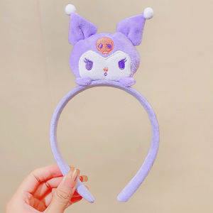 New Sanrio Kawaii Cartoon Headband Melody Cinnamoroll Face Wash Hairband Cute Kuromi Headdress Children Hairpin Girl Accessories