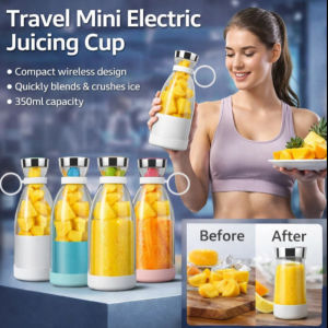 Portable Blender Cup Mini Travel Juice Blender 6 Stainless Steel Blades USB Rechargeable Bottle Design Home Office Smoothie Mixer Shaker Container Kitchen Dining Essentials