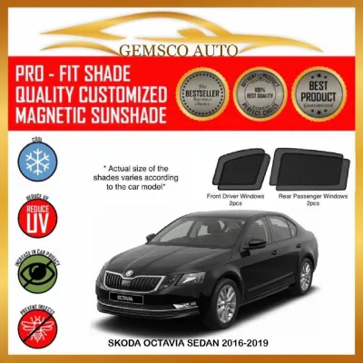 Skoda Octavia Sedan 2016 - 2019 ( 4 / 5pcs ) Car Magnetic Sunshade / Boot Tray