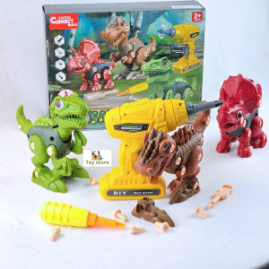 Đồ Chơi Khủng Long Vặn Ốc Vít Có Khoan Điện Chạy Pin Kèm Vít Đồ Chơi Khủng Long Cho Bé Tư Duy Và Sáng Tạo. Shopcuabebb