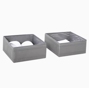 Hộp vải chia ngăn đựng quần áo 3 kích cỡ IKgoods bộ 6 hộp lưu trữ ngăn tủ ngăn kéo giặt được