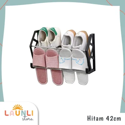 Rak Sepatu Gantung Tempat Sandal Kamar Mandi Tempel Dinding Minimalis Unique Shoe Rack 42 CM