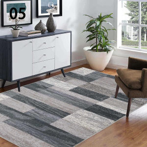 สำนักงานบ้านพรมห้องนั่งเล่นพรมรูปทรงเลขาคณิตยุโรปไม่ลื่นนิ่มสามารถซักได้พรมสำหรับใช้ในบ้านพรมห้องนอน