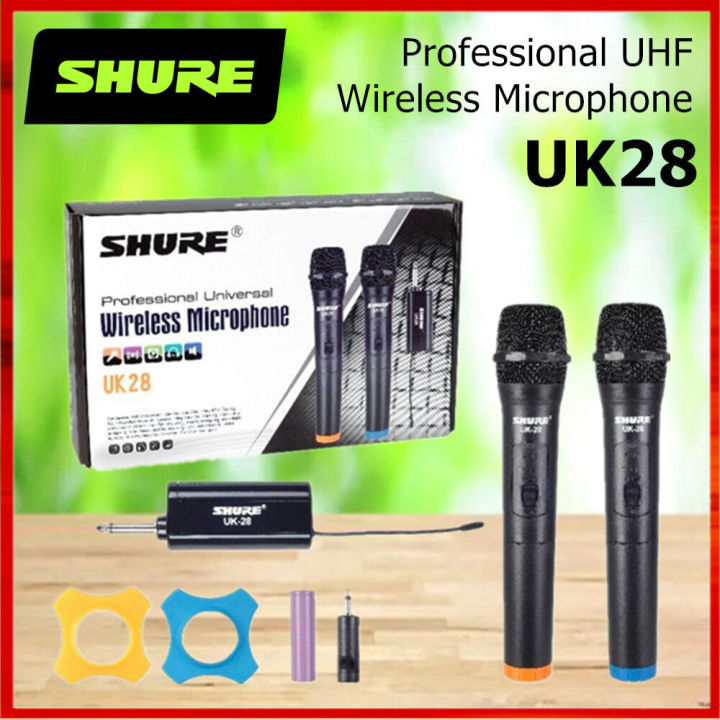 Shure UK28 DUAL Professional UHF Wireless Microphone System