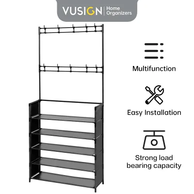 Vusign Rak Sepatu Hanger Tas Topi / Shoe and Hat Rack Super Kokoh Desain Minimalis VS78X