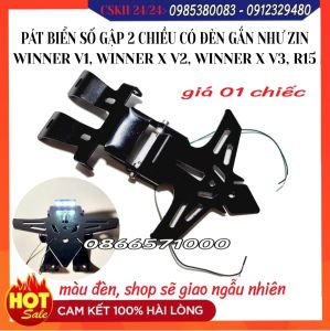 Pát Biển Số Gập 2 Chiều (Có Đèn Soi Biển Số) Gắn Như Zin Cho Ex 150 Ex 155 VVA Winner V1 Winner X V2 V3 R15 (Ảnh Sản Phẩm Tự Chụp)