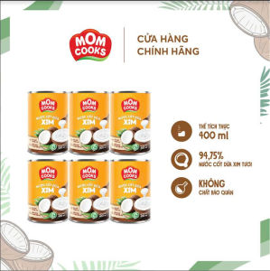Thùng 24 lon Nước Cốt Dừa Mom Cooks 400ml/lon - Thương hiệu Mom Cooks