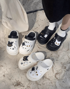 FREE JIBBITZ Personality sweet cool kitten slippers womens summer fashion height-raising platform sandals