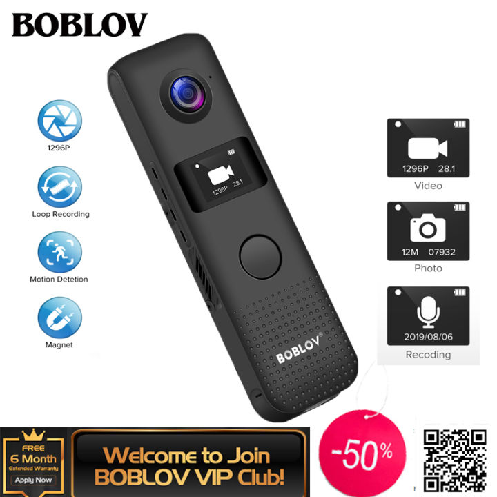 BOBLOV C18 1296P Professional Body Worn Camera WIFI Mini Camera with