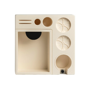 Adjustable Coffee Tamper Dock Station with Detachable Waste Bins and Scratch Resistant Mats for Delicate Workspaces