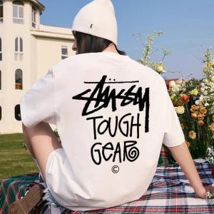 เสื้อยืด Stussy แท้ Basic Logo Tee Black/White(US)จัดส่งจากกรุงเทพ