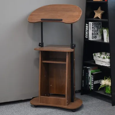 SAINTVILLA Drawing Glass Table Lift Drawing Desk with Extra Side Table Drawers and Leather Ottoman Adjustable Height Art Craft Drafting Table