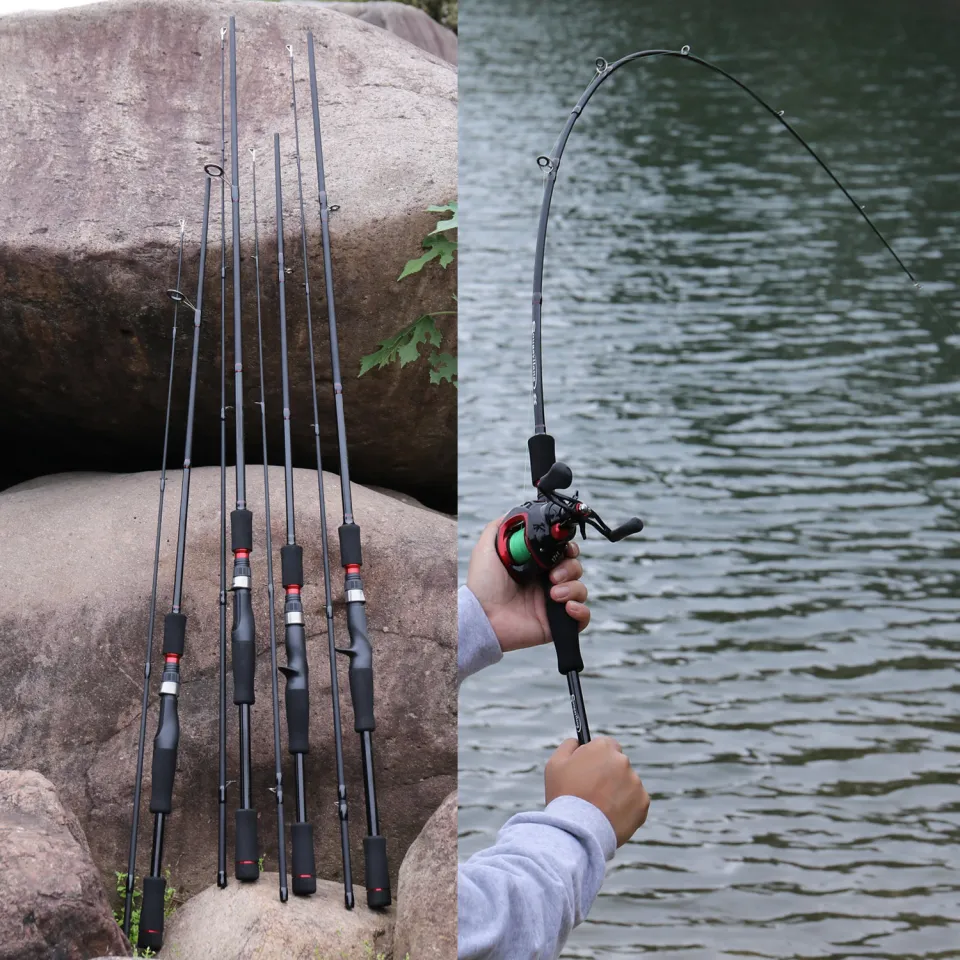 Lure Fishing Rods 1.8M 2.1M Portable 2 Sections Spinning Casting Fishing  Rod M Power Fishing Pole Fishing Rod for Carp
