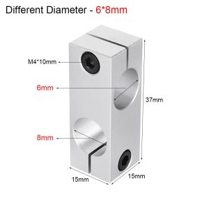 ZENO 1Pcs Vertical Fixed Diameter Pillar Fixing Clamp Aluminum Alloy Optical Axis Steel Pipe Fixing Bracket Same/Different Diameter Fastening Cross Clip