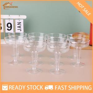 MIH ✨ COD ✨ 10ชิ้นถ้วยพลาสติกใสแชมเปญบาร์สำหรับปิ้งแก้วอุปกรณ์ดื่มสำหรับงานเลี้ยงวันเกิดงานแต่งงานงานเทศกาลครบรอบ