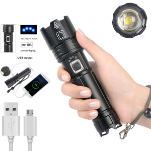 Cross-border ultra-bright P70 High-brightness flashlight aluminum alloy long-range waterproof 5V USB Rechargeable outdoor flashlight
