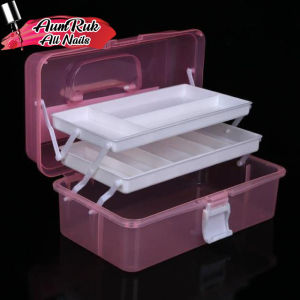 กล่องใส่อุปกรณ์ 3ชั้น สไลด์ได้ กล่องใส่อุปกรณ์ทำเล็บ หรืออุปกรณ์ต่างๆ 2สี